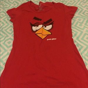An angry birds shirt. Worn twice.